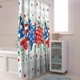 thumbnail image 4 of Independence Day 4th of July Shower Curtain, Star with Eucalyptus Leaves Shower Curtain Set with Hooks, Summer Waterproof Fabric Shower Curtains for Bathroom Decor, 72x72 Inch Bath Curtain, 4 of 6