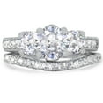 thumbnail image 2 of LaRaso & Bo His Her Vintage CZ Wedding Set Trio Couples Silver Engagement Rings 6/11, 2 of 7