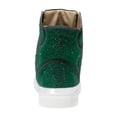 thumbnail image 3 of J75 by Jump Sestos Green Textile Upper Light Weight Stylish Lace-up Matching Rhinestone Jewels High-top Fashion Sneakers Walking Sneakers for Men 11, 3 of 6