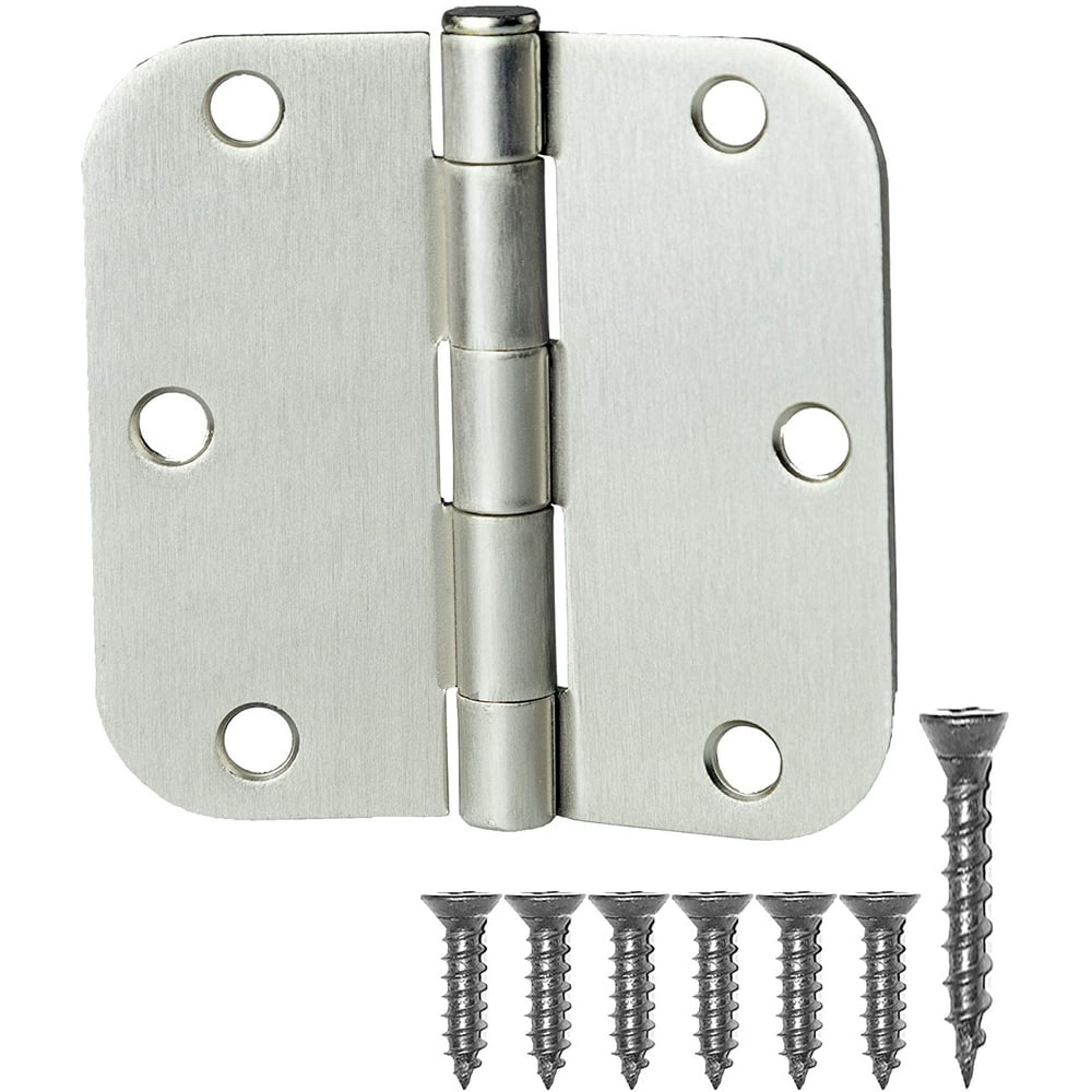18 Pack of Door Hinges Satin Nickel 3 ½” x 3 ½” Inch Interior Hinges for Doors Brushed Nickel