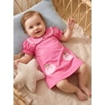 thumbnail image 6 of BemeyourBBs Toddler Baby Girls Back to School Dress Outfit Kids Kindergarten Outfits Baby Girl Summer Dress Apple Bow Embroidery Doll Collar Short Sleeve A Line Dress, 6 of 9