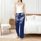 thumbnail image 4 of Balery Christmas Blue Pantalones de pijama para mujer, pijamas ultraligeros, pantalones de estar por casa-Medium, 4 of 6