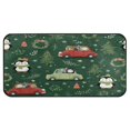 thumbnail image 2 of 39x20 Inch Non-Slip Floor Mat Hallway Runner Rug Entrance Floor Mat Runner for Kitchen and Living Room Christmas Penguins and Cars Pattern, 2 of 8