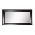 thumbnail image 3 of Rayne Mirrors Stitched Black Leather Double Vanity Wall Mirror, 3 of 3