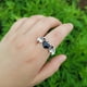 thumbnail image 3 of Anillo de murciélago punk, regalo vintage, joyería gótica única para el dedo, anillo de fiesta para cosplay Negro, 3 of 6