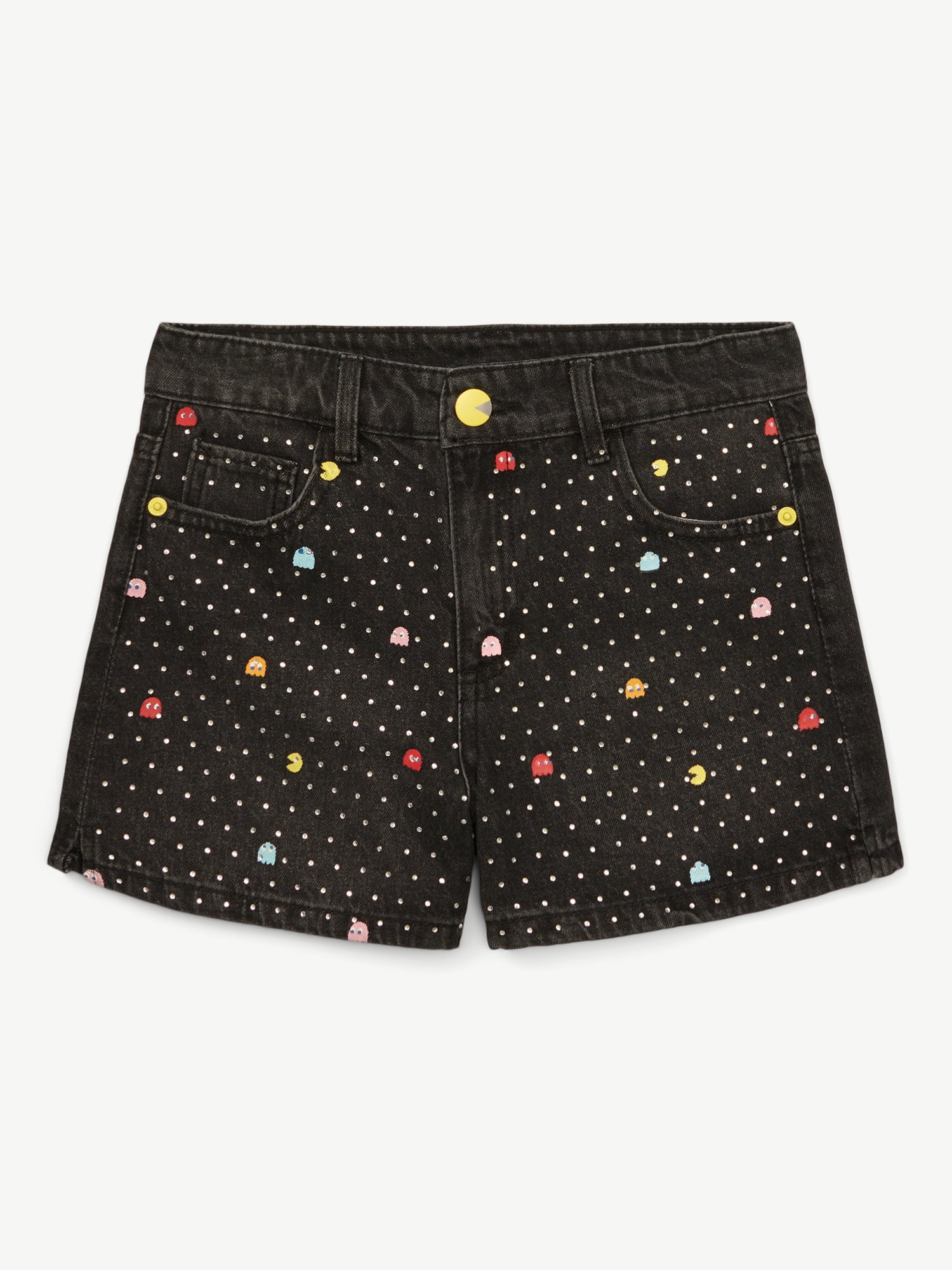 Justice Girls PAC-MAN Embellished Denim Short, Sizes 6-18, Slim & Plus