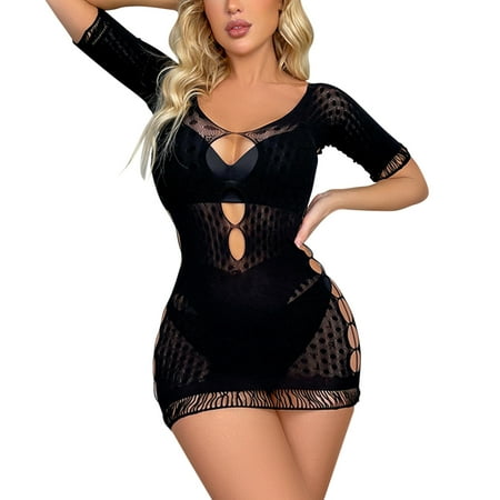 

Womens Transparent Pajamas Underwear Mesh Dress Pajamas Underwear