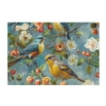 thumbnail image 2 of Ryvnso Summer Birds Jasmine Flower Bathroom Shaggy Rugs Toilet Mat Soft Contour Rug, 2 of 9