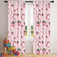thumbnail image 5 of Blackout Kids Curtains,Red Strawberry Plants Fruit Rabbit Pink Pattern Childrens Insulated Curtains Set Of 2,Bedroom Essentials,Toddler Room Decor 42"x84", 5 of 5
