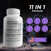 Immuno Supplement; Elderberry with Zinc and Vitamin C for Adults Full-Spectrum Cellular Nutrition for Peak Immune Support by PureHealth Research