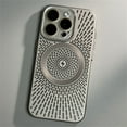 thumbnail image 1 of Magnetic Heat Dissipation PC Case For iPhone 16 15 14 13 12 Pro Max Titanium Lens Protector Funda For iPhone 16 15 14 Plus Cover Titanium Gray for iPhone 13 Pro, 1 of 6