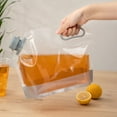 thumbnail image 3 of Bits N Things Water & Beverage Container 1/2 Gallon | Collapsible, Tamper-Evident Cap, Clear Plastic Beverage Bag | For Events, Camping, or Hiking, Durable Handle | Pack of 5, 3 of 5