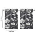 thumbnail image 4 of Vintage Kitchen Food Cooking Chef Tier Cafe Curtains for Bathroom Living RV Rod Pocket Window Drapes 36 Inch 2 Panels Set 28"x36" 2 Panels Window Treatment Tiers, 4 of 4