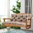 thumbnail image 2 of Porch Swing Cushions Outdoor, Waterproof 4" Thick 2–3 Seat Outdoor Swing Seat Cushion with Ties for Garden & Porch, 2 of 7