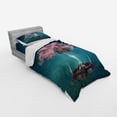 thumbnail image 2 of Ambesonne Tree Bedding Set 3 Pcs, Pink Blossom Art, Twin, Lilac Petrol Blue, 2 of 2