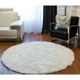 thumbnail image 2 of TAPIS ARLINGTON EN FAUSSE FOURRURE 6' Blanc cassé, 2 of 3