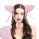 thumbnail image 4 of Juego de 5 piezas de disfraz de gato: orejas de gato y collar de cola, guantes de 2 patas para accesorios de disfraces de Halloween, 4 of 5