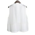 thumbnail image 2 of YM YOUMU Women Chiffon Vest Top V-neck Waistcoat with Pockets Sleeveless Double-breasted Loose Outerwear, 2 of 5