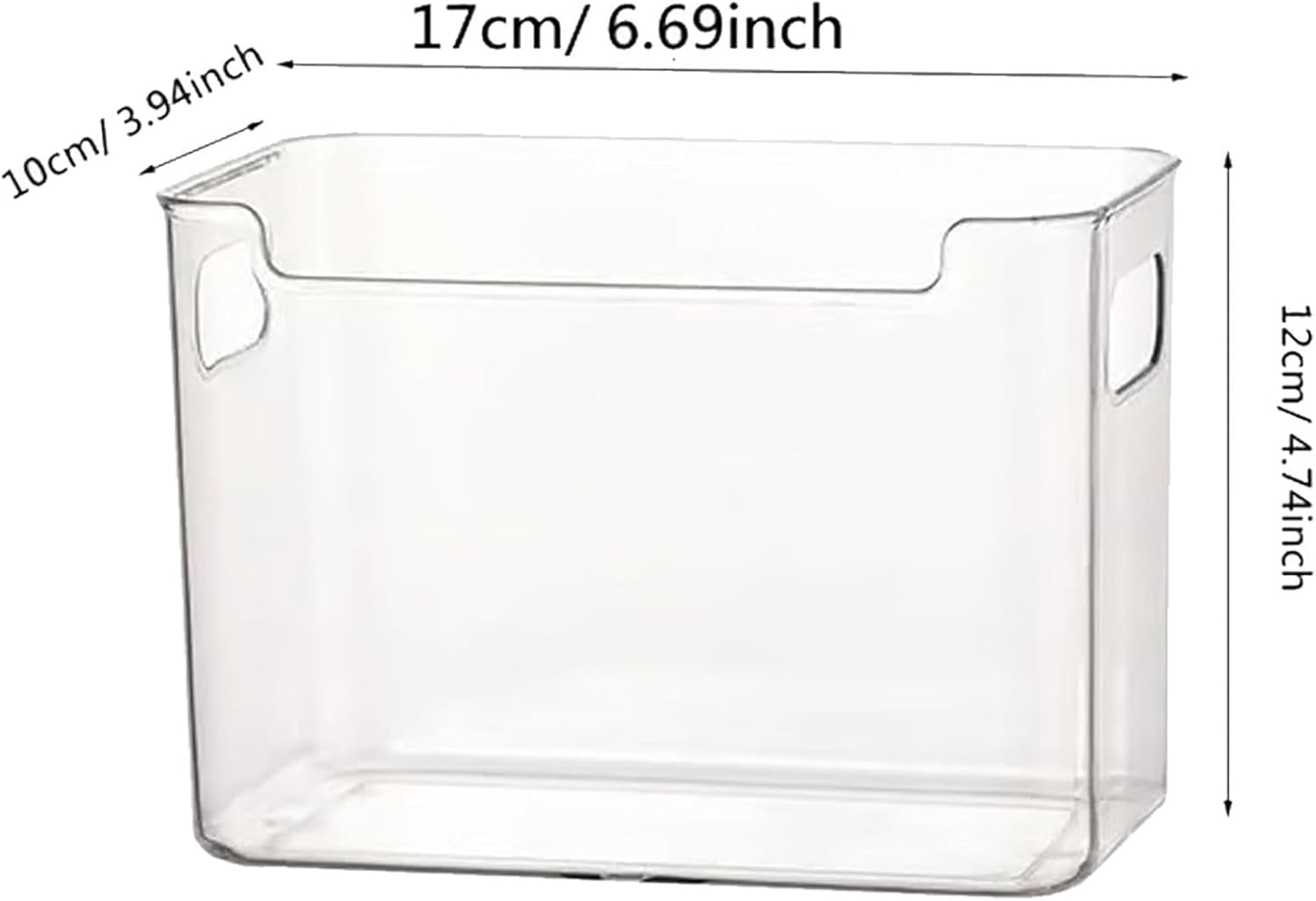 Crystal Clear Freezer Storage Bins - 4 Pack Pantry Storage Bins and Organizers, Plastic Bins for Shelves, Kitchen, Freezer, Cabinet, Closet, Bathroom Under Sink Storage (L*4)