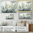 thumbnail image 4 of Designart "Golden Oasis Green Ferns" Floral Floater Framed Wall Art Print, 4 of 7