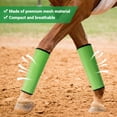 thumbnail image 6 of Riousery 4 Pcs Horse Leg Protectors Protective Fly Wraps Breathable Mesh Boots For Stall And Pasture Use Green 18.5 Inches (46.99 cm) Essential Equestrian Care Equipment For Horses Daily Protection, 6 of 9