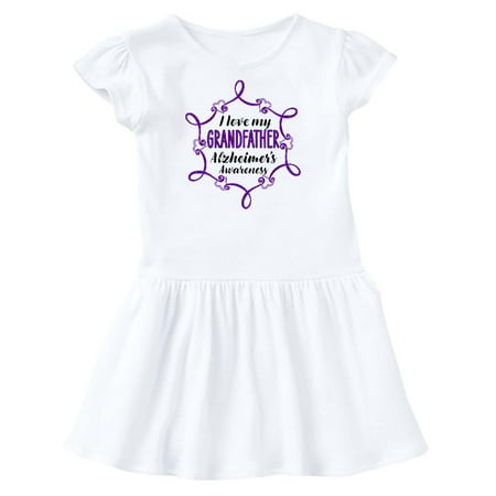 

Inktastic I Love My Grandfather Alzheimer s Awareness Gift Toddler Girl Dress