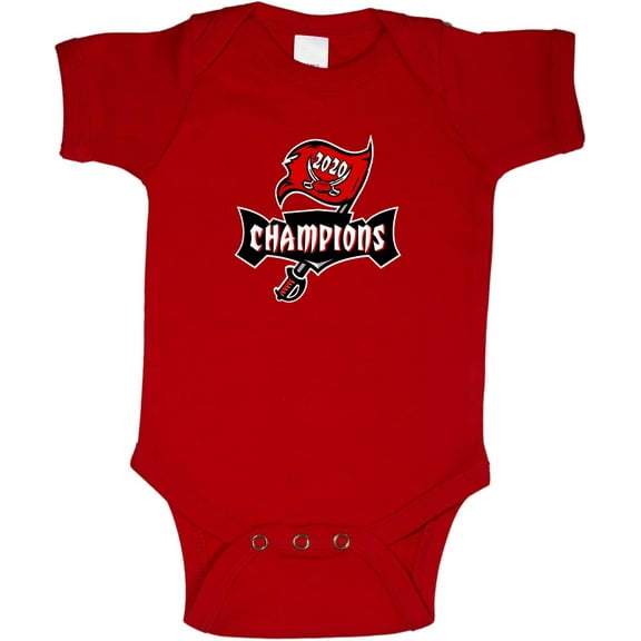 RED Buccaneers Champs Logo Super Baby 1 Piece