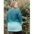 thumbnail image 4 of CASSIE LIZ Plus Size Tops 3X Long Sleeve Womens Shirts Fall Crew Neck Green Gradient Tunics Fashion Loose Fit Tee Winter Blouses Casual Oversized Pullovers with Pocket 3XL 22W 24W, 4 of 6