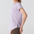 thumbnail image 2 of Gbsyewxs Womens Tops Short Sleeve Crew Neck Backless Solid Color Breathable Loose Summer T Shirts For Women Purple, 2 of 6