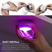 Merkury Innovations أضواء عفريت متعددة الألوان RGB ، تعمل بالبطارية ، تعمل باللمس ، مع جهاز تحكم عن بعد - 3 -حزمة