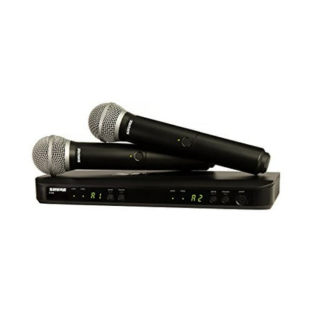 Shure BLX288/PG58 H9 | Two PG58 Handheld Microphones Dual Channel Handheld Wireless (Wireless Shure Microphones Best Price)