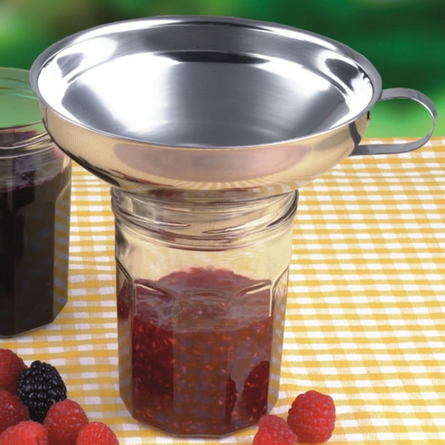 HURRISE Entonnoir de Mise en Conserve, 2 Pcs Entonnoir de Mise en Conserve en Acier Inoxydable à Grand Ouverture Accessoires de Cuisine, Entonnoir en Acier Inoxydable