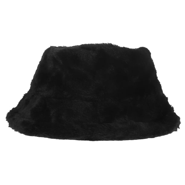 Sombrero de cubo para mujer, gorro cálido y esponjoso, gorra de pescador, sombrero de cubo informal, decoración