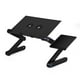 thumbnail image 1 of Soporte de mesa para computadora portátil plegable ajustable de 360° con ventilador doble de refrigeración y mouse board negro, 1 of 15
