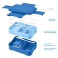 thumbnail image 4 of Lonian 2-Tier Stackable Bento Lunch Box Rectangle with 1 Fork, Spoon, Dressing Container, BPA-Free, Dishwasher Safe, Food-Safe Materials, Royal Blue, 4 of 8