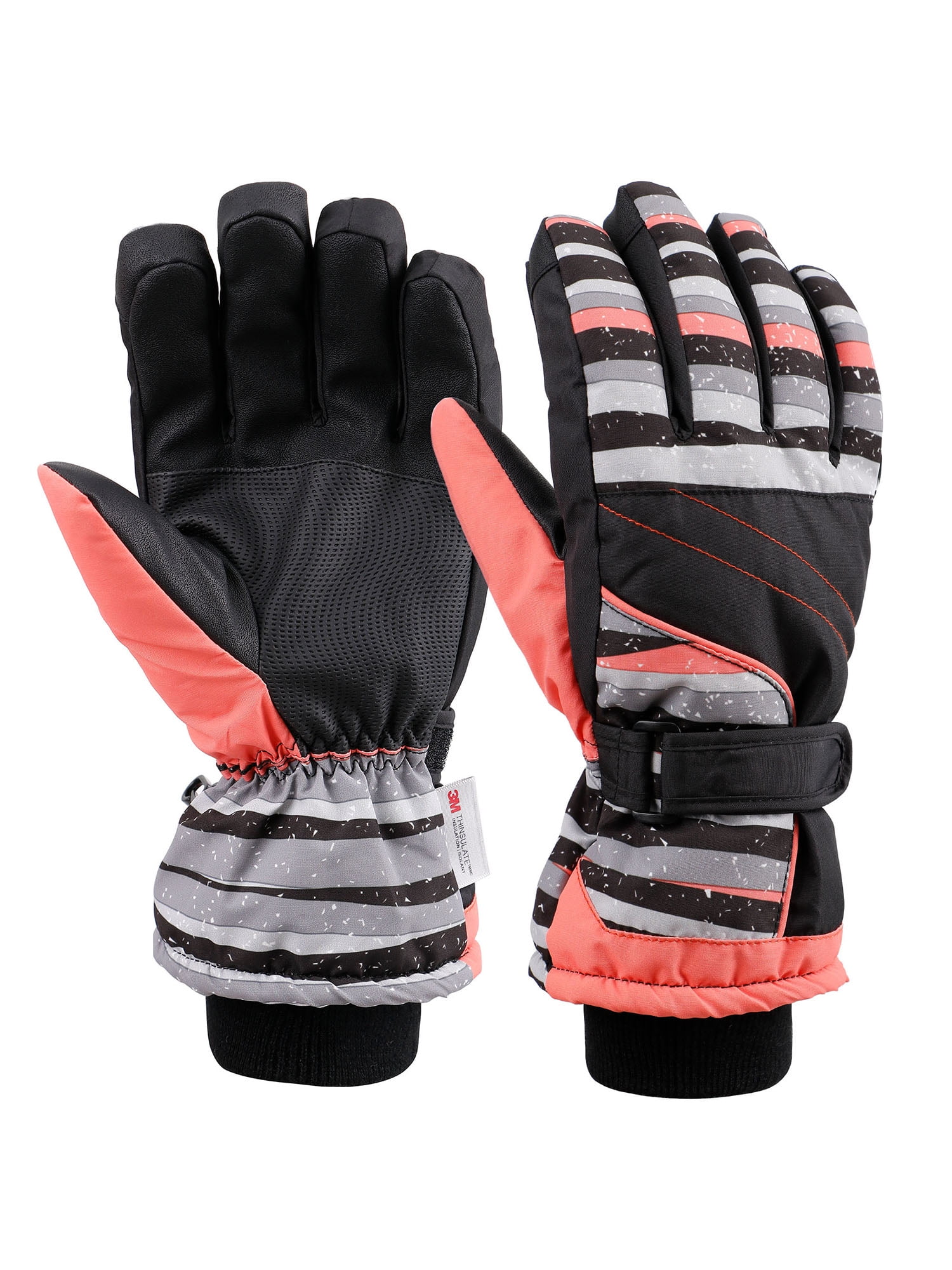Snow Gloves Womens Waterproof Touchscreen Thinsulate Lined Ski Gloves