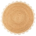 thumbnail image 2 of Sivi 8 x 8 Feet Handmade Scallop Braided Jute Rug - Natural Jute Round Rug, 2 of 14