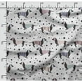 thumbnail image 2 of Soimoi Dog Printed,Cuddle Minky Fabric, Sewing Fabric by The Yard 56 Inch Wide,Decorative Plush Soft Fabric, Baby Garments, Toys and Blankets, White & Black, 2 of 5