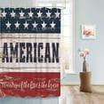 thumbnail image 5 of 4th of July Shower Curtain American Flag Patriotic Shower Curtains for Bathroom Decor Independence Day Vintage Stars Blue White Red Stripe Bath Curtains Sets Waterproof Small Stall 36" x 72", 5 of 6