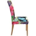 thumbnail image 3 of ABPHQTO Funda protectora para silla con flores y mariposas, funda protectora para asiento, para comedor, Hotel, boda, fiesta, juego de 1, 3 of 4