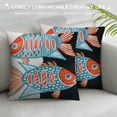 thumbnail image 3 of Qinduosi  PCS Embroidered Throw Pillow Cover Decorative Square Cushion Cases for Home Sofa Bed and Chair Inch (Red Fish) White, 3 of 5