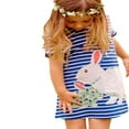 thumbnail image 5 of Baby Girls Summer Dress Short Sleeve Rabbit Cartoon Dress Clothes 2-7Y, 5 of 5