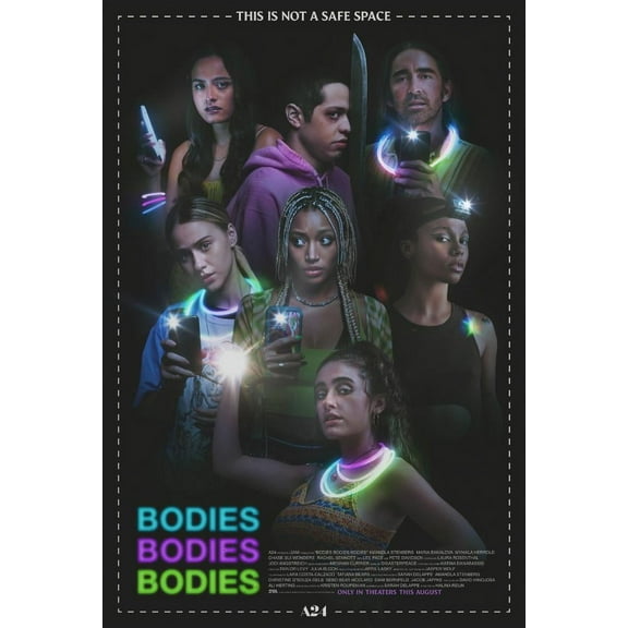 Bodies Bodies Bodies Movie Poster Quality Glossy Print Photo Wall Art Maria Bakalova Pete Davidson Sizes Available 8x10 11x17 16x20 22x28 24x36 27x40 #2 (24x36)