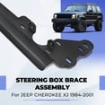 thumbnail image 3 of KOJEM Steering Box Brace for 1984-2001 Cherokee XJ Steel W/ Sector Shaft Support Steel Powder Coated Black, 3 of 9