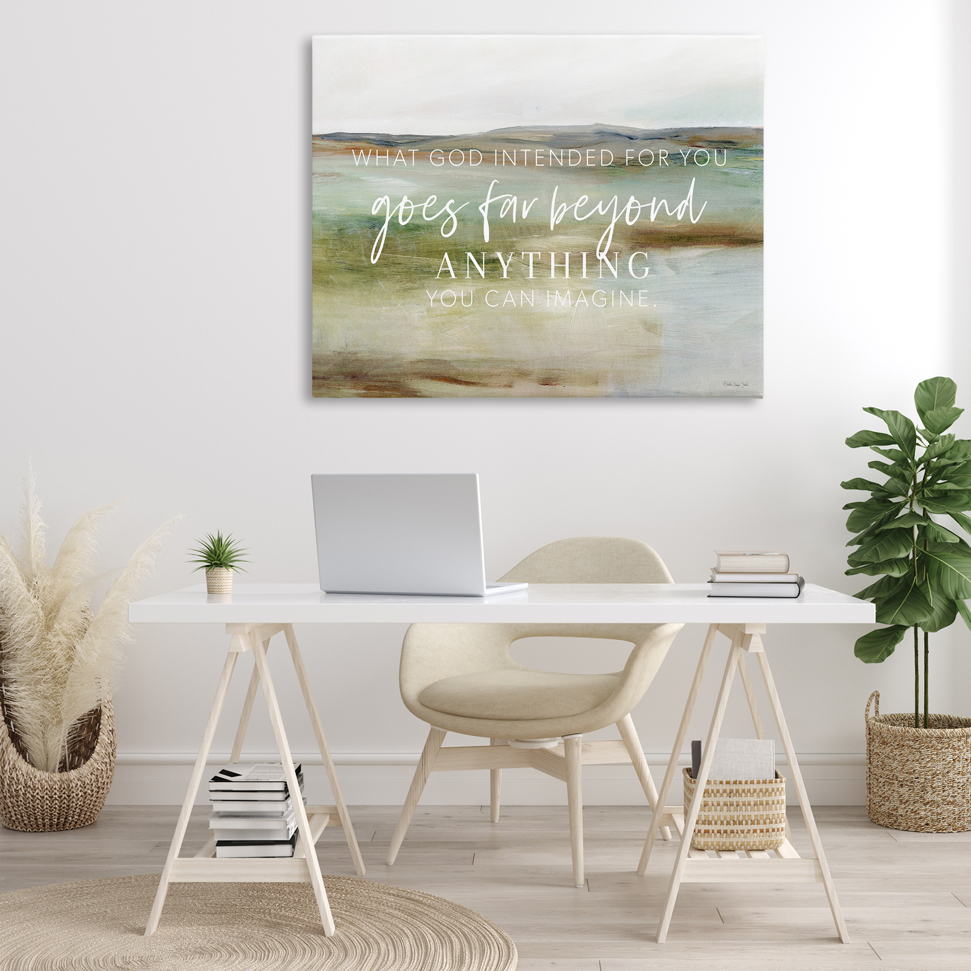 Stupell Industries God's Intentions Proverb Religious & Spiritual Painting Wrapped Canvas Art Print Wall Art, 48 x 36