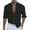 Black, variant on Mens Casual Tops Long Sleeve Cotton Gauze Shirts Buttons Down Solid Plain Collar Summer Beach Hippie Shirt 2025