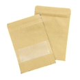 thumbnail image 1 of 100pcs Kraft Paper Bag With Zipper Small Paper Bag With Window, 1 of 2