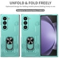 thumbnail image 6 of Allytechgroup Galaxy Z Fold 6 Magnetic Case, Compatible with Car Mount Shockproof Ring Holder Anti-Scratch Bumper Slim Hard PC Cover Phone Case for Samsung Galaxy Z Fold6, Skyblue, 6 of 12