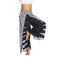thumbnail image 4 of Defitshape Women's Beach Pants Boho Pants Wide Leg Palazzo Slit Yoga Workout Palazzo Hippie Pattern6 L/XL, 4 of 5