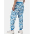 thumbnail image 3 of No Boundaries Men's Lounge Joggers, Tropical Graphic Print Pajama Pants, Sizes S-XL, 3 of 5